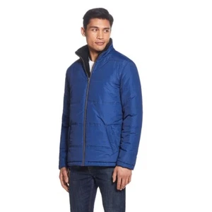Wetterfeste Vintage Herren Fleece gefütterte Pufferjacke, blau, klein, Herrenjacke - Bild 1 von 4