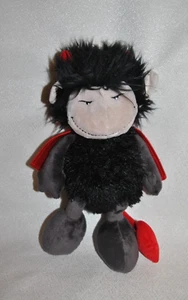 👿Plüsch Kuscheltier Teufel NICI Engel Teufel schwarz Herz + Umhang rot 25 cm sehr guter Zustand - Bild 1 von 4