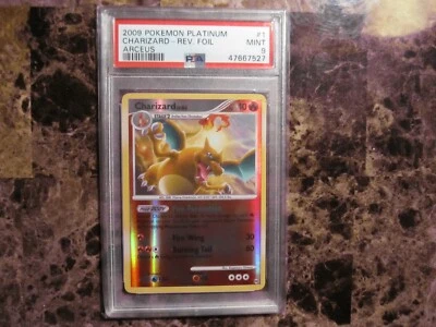 Pokemon 2009  Charizard Platinum Rev Foil  Holo Arceus  #1  PSA 9 - Image 1 of 4