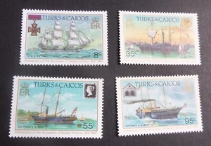 Turks & Caicos 1987 150th Ann Queen Victoria ship SG902/5 MNH UM unmounted mint - Imagen 1 de 1