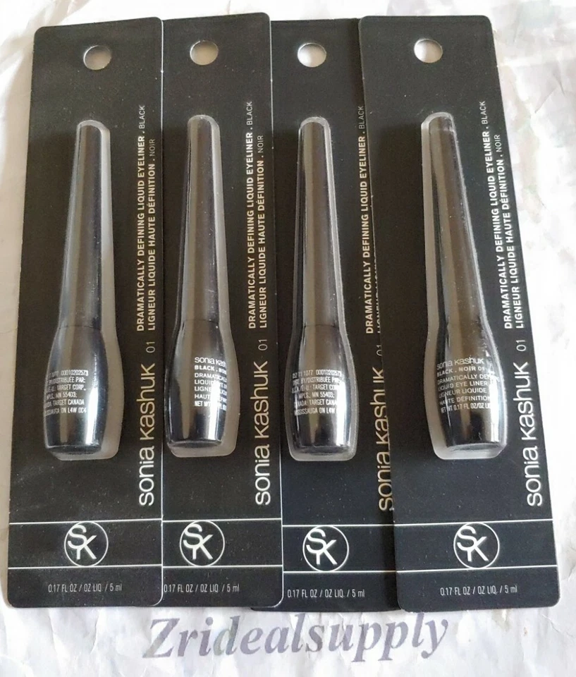 Delineador de ojos líquido Sonia Kashuk dramáticamente definidor 01 negro PACK SELLADO DE 4 Foto 1 de 2