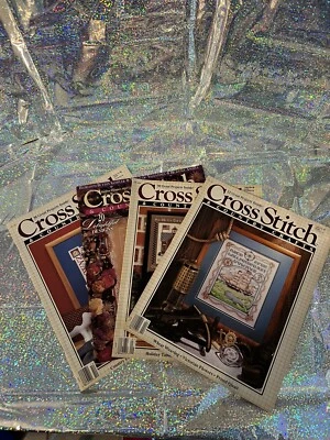 Vintage Lot of 4 Cross Stitch Magazines Cross - Image 1 of 4