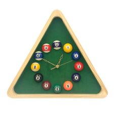 13 Inch Billiard Quartz Clock with Solid Wood Frame  Wall Clock for Living2105