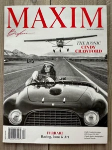 MAXIM Mar Apr 2025 Issue The Iconic CINDY CRAWFORD Ferrari Racing Icons & Art - Picture 1 of 5