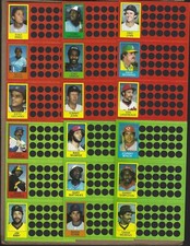 1981  TOPPS  SCRATCH  OFFS  WRAPPER  &  6  CARDS   NEAR  MINT