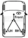 QH BC2467 REAR RIGHT HANDBRAKE CABLE FOR MAZDA 626 SAME DAY DISPATCH - Image 1 of 1