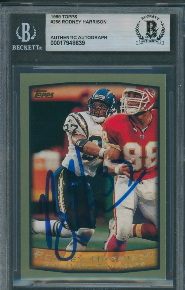 1999 Topps #265 Rodney Harrison Beckett Authentic Autograph Signed *8639 - Image 1 of 1