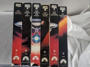 Lot of 6 Star Trek VHS Movies I, II, (Wrath of Khan), III (Spock), IV, V, VI - Picture 1 of 1