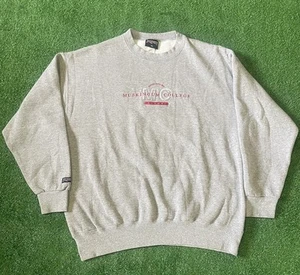 Vintage Muskingum University Alumni Sweatshirt Mens XL Gray 90s Jansport College - Picture 1 of 8