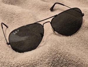 Ray-Ban Sonnenbrille RB3025 Aviator Lg Metall 002/5O grün Glas abgenutzte Gläser - Bild 1 von 10