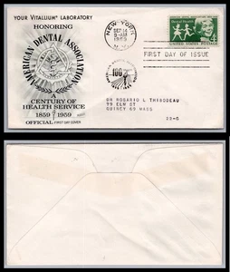 US FDC # 1135 4c Dental Health  Fleetwood Addressed V.Cancel 1959, 9Q2270 - Picture 1 of 1