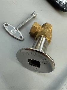 Angle Pattern 98,000 BTU Chrome Plated Brass Log Lighter Gas Valve 1/2” Proline - Picture 1 of 4