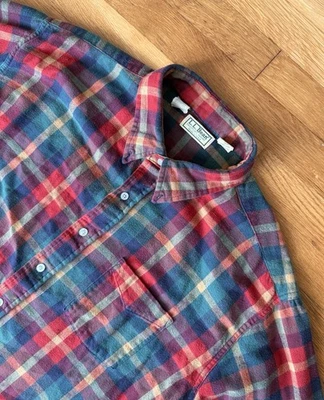 Vintage LL Bean Flannel Mens XXL Plaid Button Down Shirt Outdoors Made in USA - Image 1 of 4