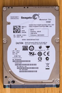 SATA Hard Drive 2.5" Seagate Momentus Thin 320GB 7200RPM - Working - Bild 1 von 7