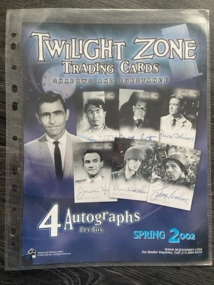 2002 Rittenhouse Twilight Zone Shadows and Substance Promo A4 Poster & Checklist - Image 1 of 2