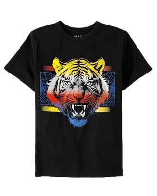 Nueva Camiseta Negra TCP The Children's Place Tiger Talla XS 4 NUEVA CON ETIQUETAS Foto 1 de 2