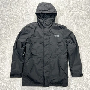 The North Face Men’s M Black Hooded Parka Jacket  Cold Weather Water Repellent - Picture 1 of 14