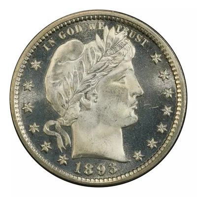 1893 Barber Quarter PCGS PR-66 CAM CAC - Image 1 of 4