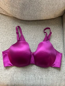 Cacique Bra 40DD Purple Pink Underwire Back Smoother Lightly Lined Full Coverage - Picture 1 of 6
