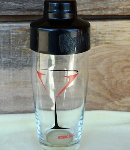 KAHLUA Coffee Liqueur Cocktail Shaker Red Black Martini Glass Anything Goes - Picture 1 of 12