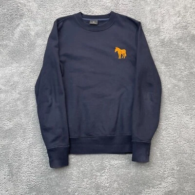 Paul Smith Sudadera Hombre Pequeña Azul Cebra Algodón Cuello Redondo Manga Larga Pullover Foto 1 de 4