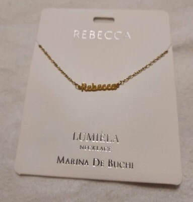 Nuevo Collar Personalizado Lumiela "Rebecca" Sin Níquel Color Dorado Inspirador Foto 1 de 3