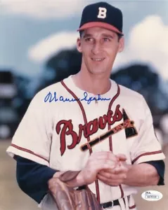 Warren Spahn, Boston Braves & Hall of Fame—Autographed 8 x 10—JSA Certified - Picture 1 of 3