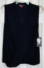 Vince Camuto Black Sleeveless Top Scoop Plunge Neck Front Size Xs