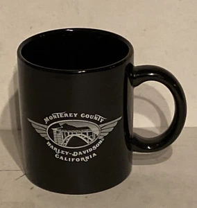 Vintage Harley Davidson Motorcycle Monterey County California Coffee Cup Mug - Picture 1 of 12