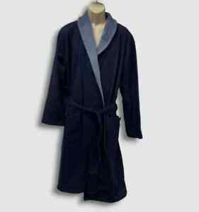 $148 UGG Men's Blue Robinson Fleece Belted Waist Sleepwear Robe Large XL