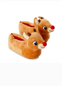 Rudolph das Rentier mit der roten Nase PLÜSCH HAUSSCHUHE Kleinkind - Bild 1 von 5