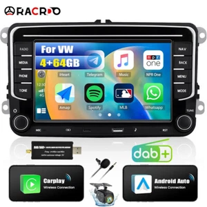 Android 13 DAB+ Autoradio Carplay GPS 4+64GB für VW GOLF 5 6 Passat Touran Polo - Bild 1 von 24