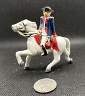 Antique Hand Painted Revolutionary War Metal Figure On Horseback Washington