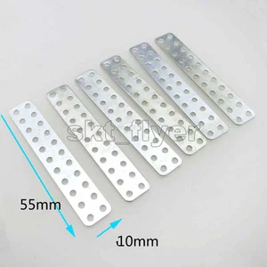 10pcs 55*10mm Iron Connector Frame DIY Model Car Assembly Robotic Hobby Toy Part - Picture 1 of 3