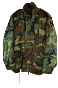 Military Army Camo Cold Weather Field Jacket Size XS Regular Camoflage Cotton - Picture 1 of 9