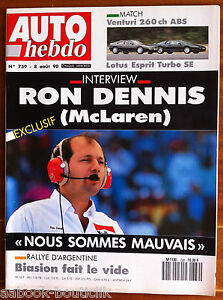 Auto View 739 The 8/08/1990; Interview Ron Dennis / Rally Argentina/Venturi