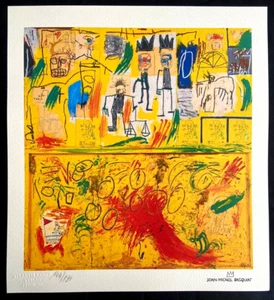 Jean-Michel Basquiat Lithograph COA Original Signed (Willem De Kooning) - Picture 1 of 12