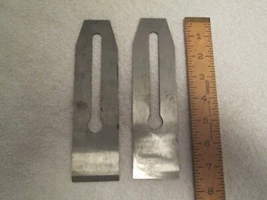 2 NOS Stanley 2"W Plane Blades for #4, 5 etc - 7 1/2"Long - "Notch" Logo - FINE! - Picture 1 of 7