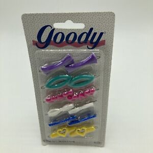 Vintage 1990s Goody Barrettes 12 Snap Tight Wire Clasp Plastic Hearts NOS