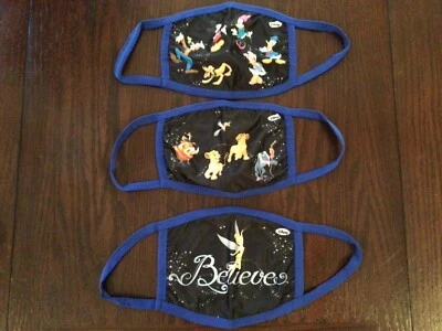 DISNEY Characters Face Masks Set of 3 NEW Never Worn Bradford Exchange - Image 1 of 4
