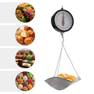 Double-sided Dial Hanging Scale 10kg/22lbs Circular Supermarkets Hanging Scale - Picture 1 of 20