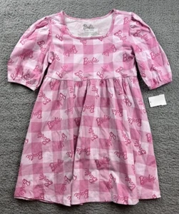 Girl's Size XL (14) Barbie Cotton Short Sleeve Dress Pink - Picture 1 of 6