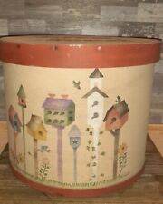 Primitive Wood Shaker Box Bucket Bird Feed, Painted Birdhouses BEAUTIFUL UNIQUE