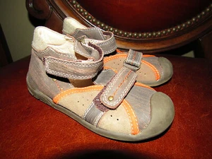 Bartek Brown Leather Velco Ankle Sandals Shoes size 26 9.5 US Boys - Picture 1 of 4