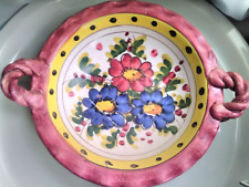 Majolika Keramik Teller Schale Italien Italy traditionell handbemalt Mid Century