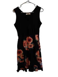Moyabo Dress Women's Size Medium Sleeveless Floral A-Line Sunflowers Fall Summer - Picture 1 of 10