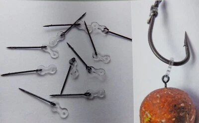 10 St. Behr  Boilie Stifte Needle Haar Montagen Haken Karpfen Feeder Methode - Bild 1 von 4