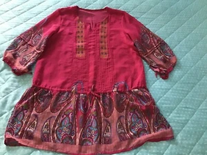 Boho Damen Tunika mit Strickerei Gr. M Viscose - Bild 1 von 3
