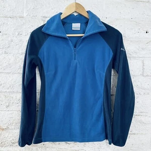 Columbia Sweater Womens  Blue Fleece 1/4 Zip Long Sleeve Size S - Picture 1 of 7