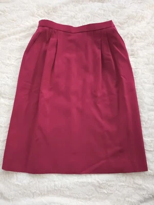 Falda Midi Vintage Bleyle 100% Lana Virgen Rosa Línea A Bolsillo Retro Invierno 16 Foto 1 de 4